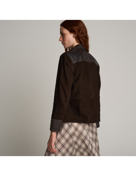 Chaqueta de Piel Vintage Ante y Napa