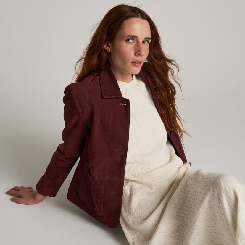 Lederjacke für Damen mit Nähten | MONPIEL
