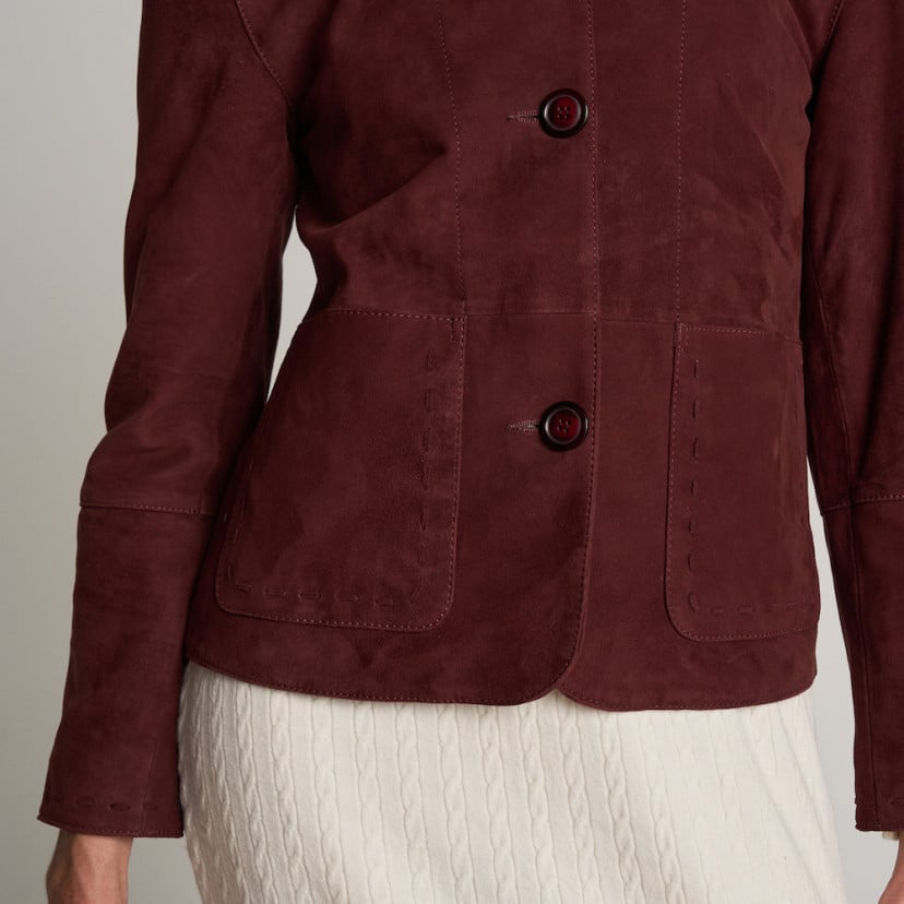 Giacca in Pelle da Donna con Cuciture | MONPIEL