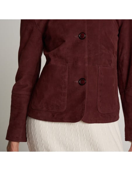Lederjacke für Damen mit Nähten | MONPIEL