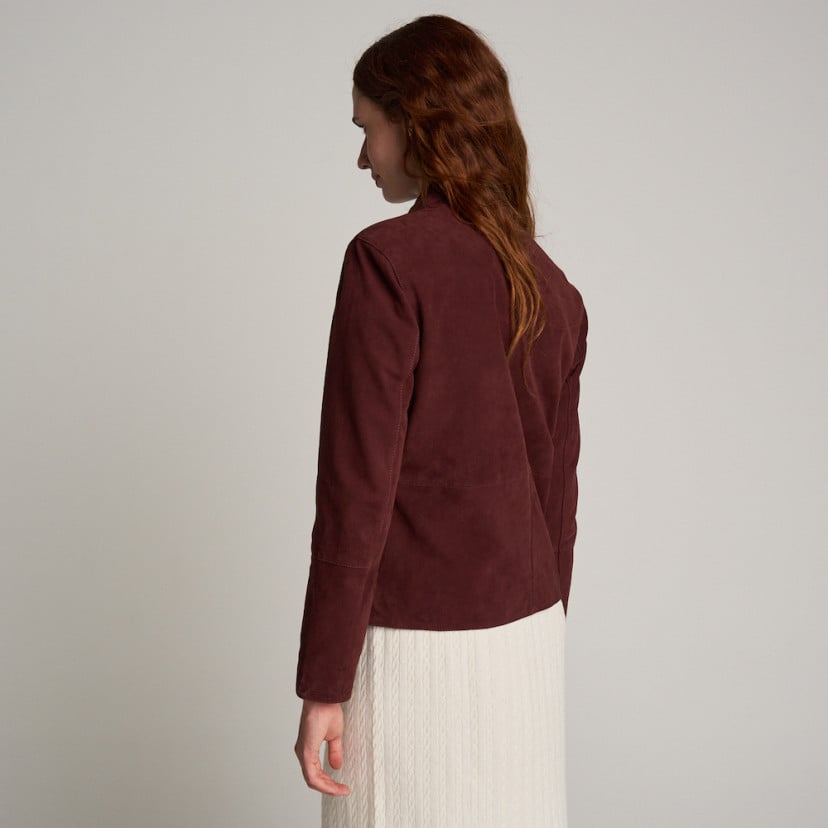 Giacca in Pelle da Donna con Cuciture | MONPIEL