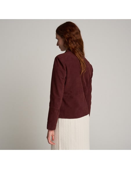 Lederjacke für Damen mit Nähten | MONPIEL