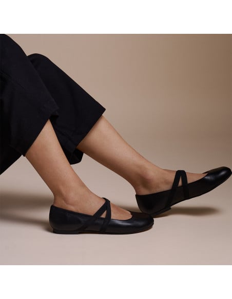 Pauline Barefoot Ballet Flat with Elastic Straps