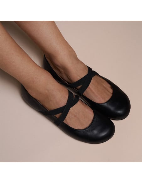 Pauline Barefoot Ballet Flat with Elastic Straps