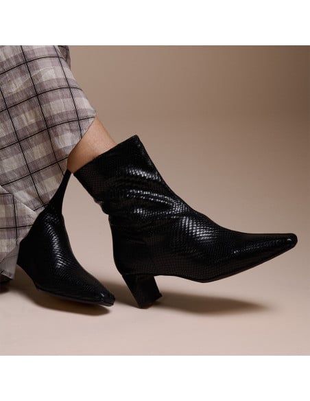 Elisa Women’s Leather Ankle Boot with Heel