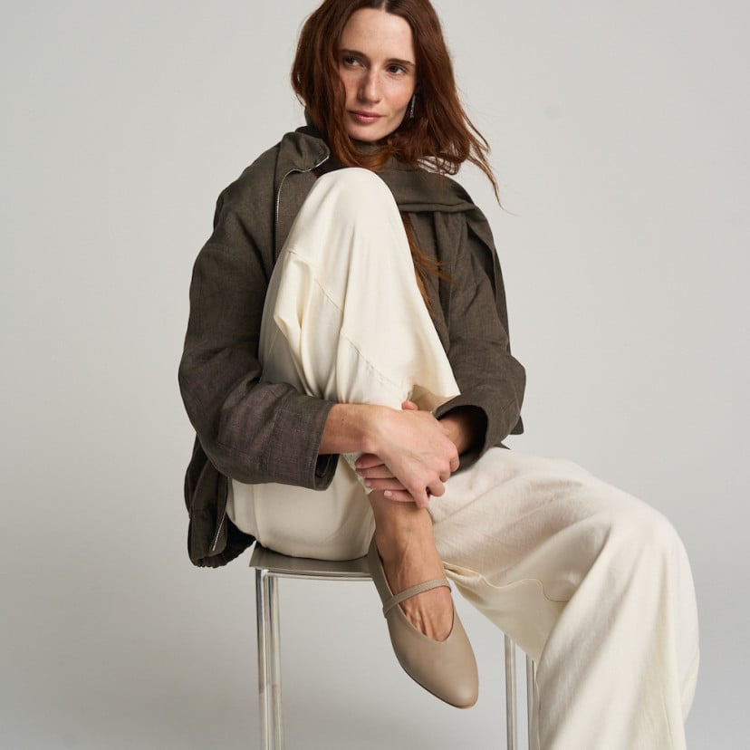 Ameliè Flat Ballet Flat with Strap | MONPIEL