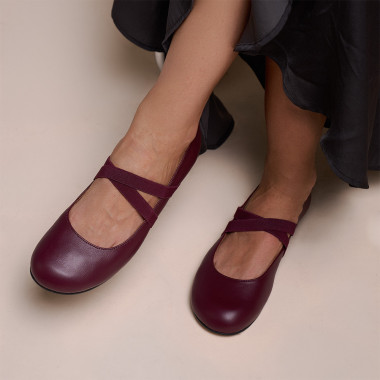 Pauline Barefoot Ballet Flat with Elastic Straps