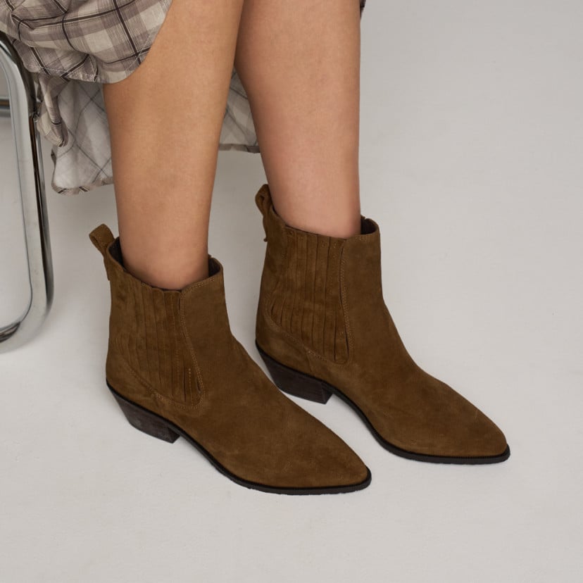 Vera Women’s Leather Cowboy Ankle Boot