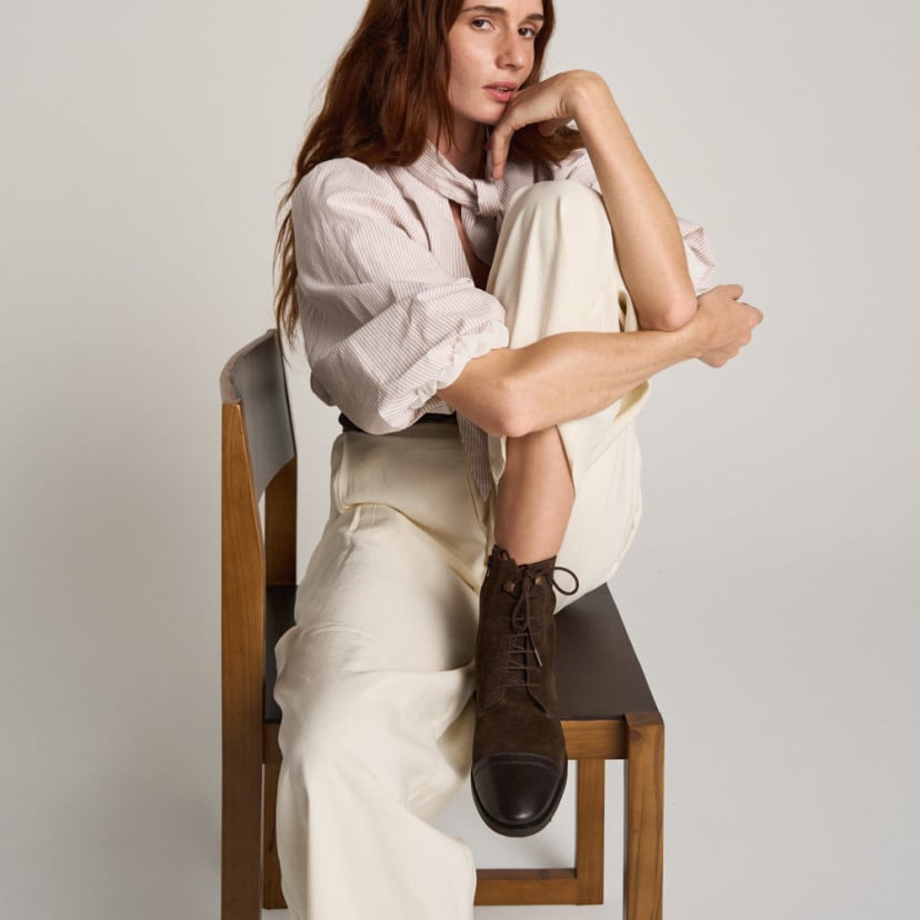 Women's Lace-up Bootie Satur | MONPIEL