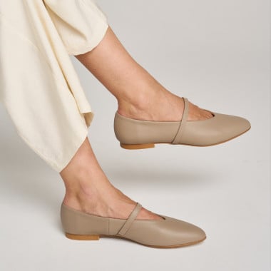 Ballerina Piatta Ameliè con Cinturino | MONPIEL