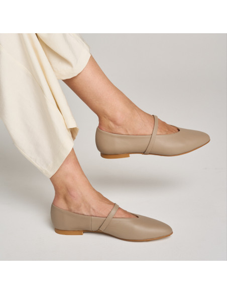 Ameliè Flat Ballet Flat with Strap | MONPIEL