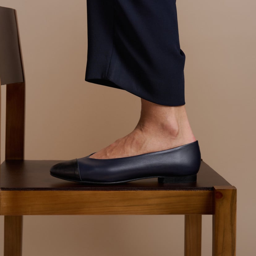 Ameliè Ballet Flat with Toe Cap | MONPIEL