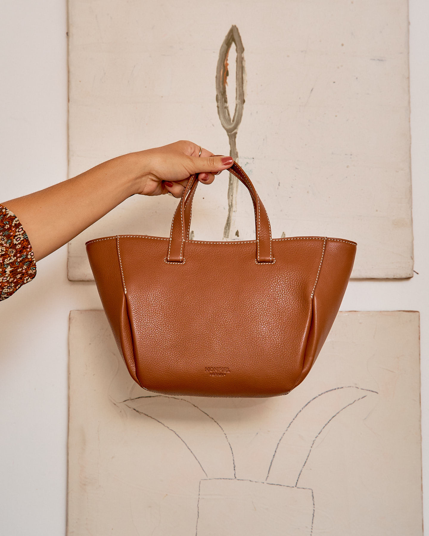 mini leather basket bag 
