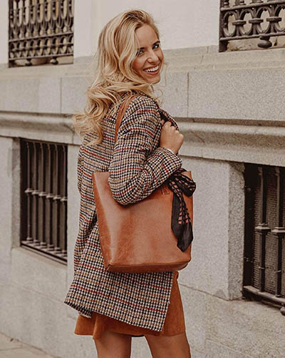 bolso cuero de piel